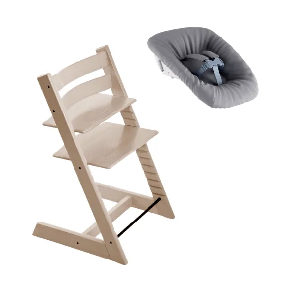 Hochstuhl inkl. Neugeborenen-Set - Whitewash